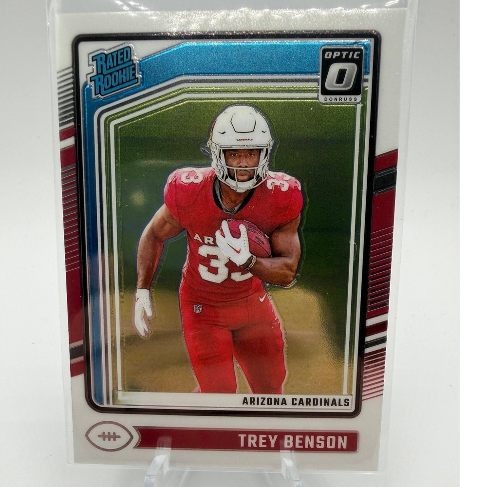 Trey Benson Rated Rookie 2024 Panini Donruss Optic 293 NFL Arizona Cardinals